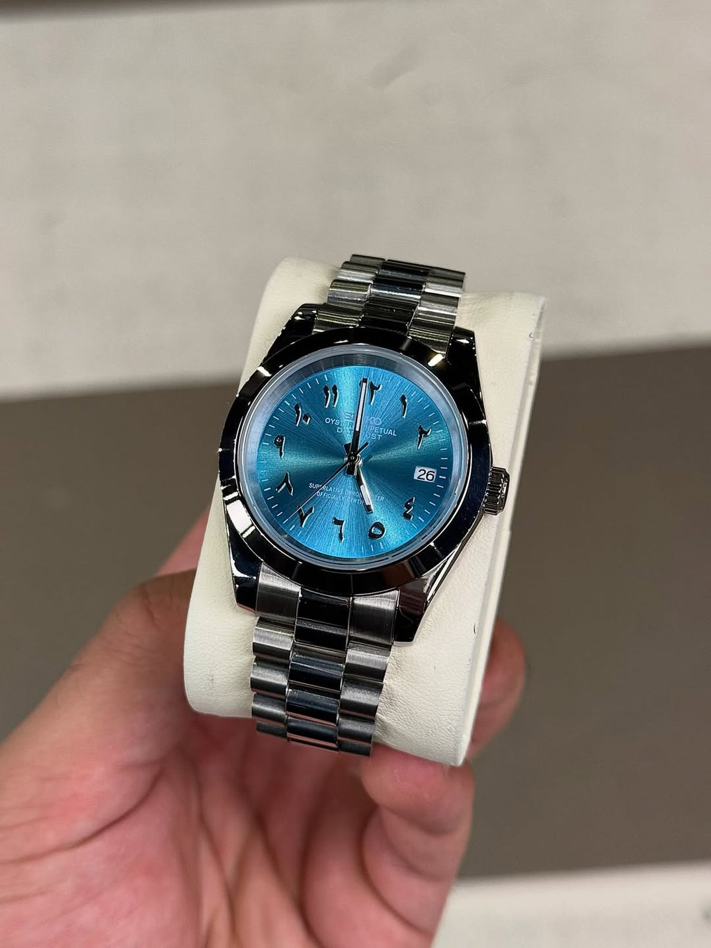 Ice Blue Arabic Dial