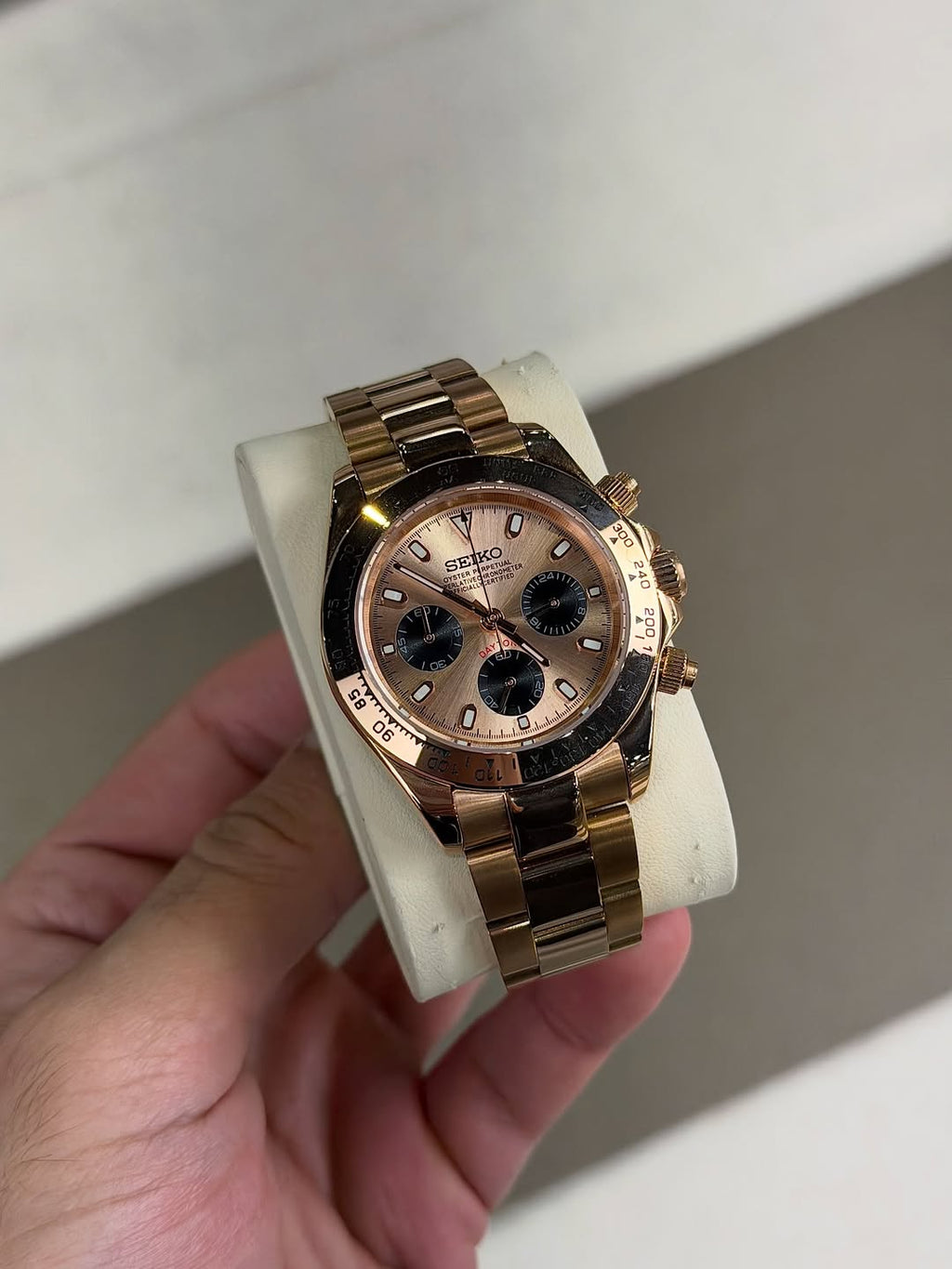 Cadran romain en or rose