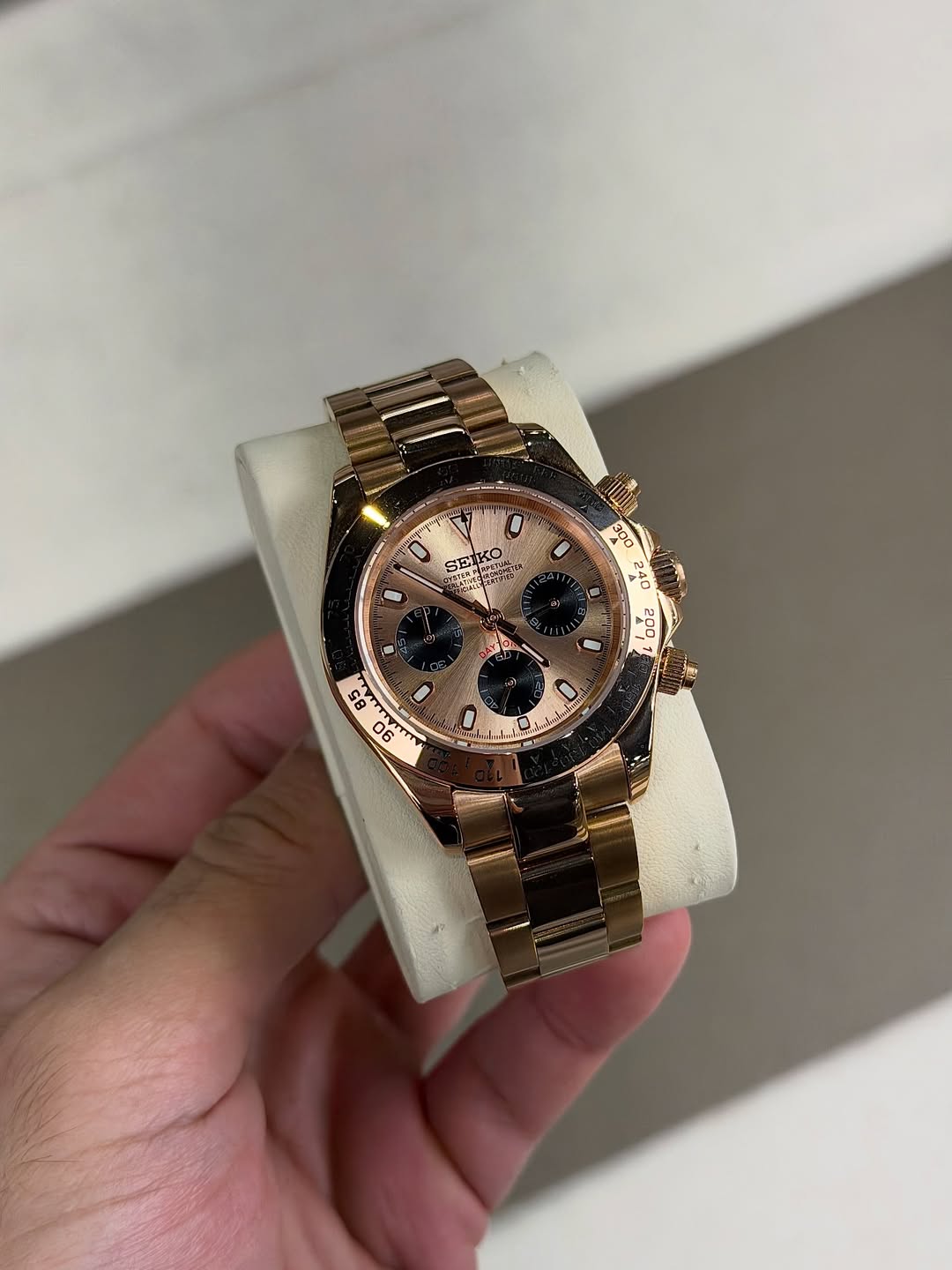 Cadran romain en or rose