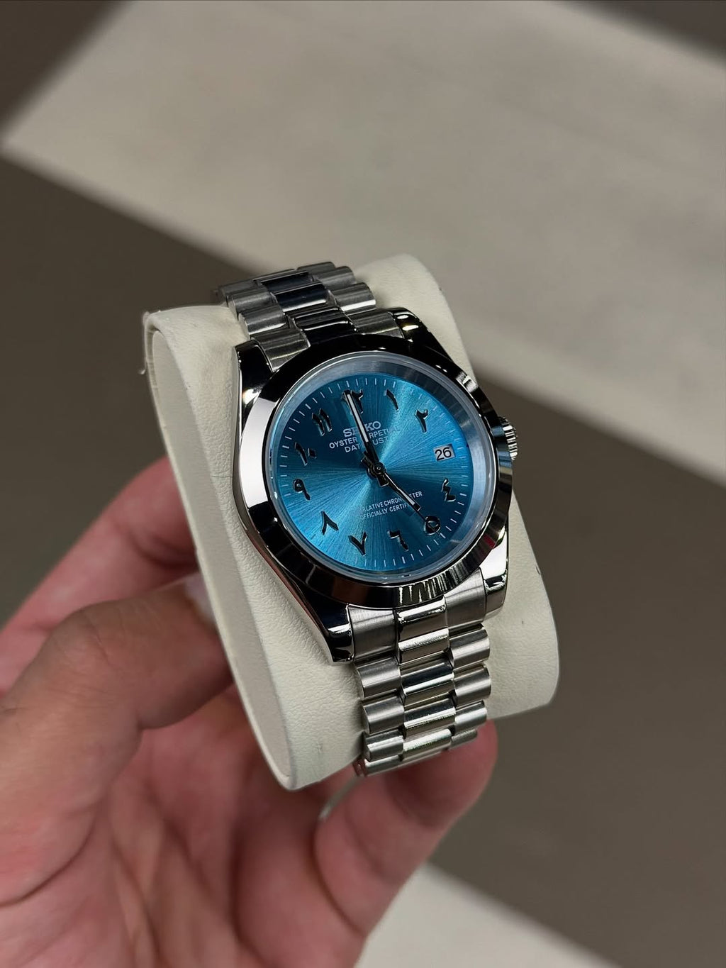 Ice Blue Arabic Dial