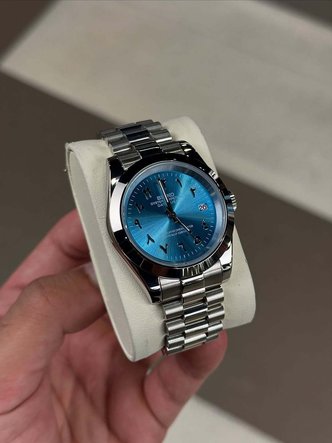 Ice Blue Arabic Dial