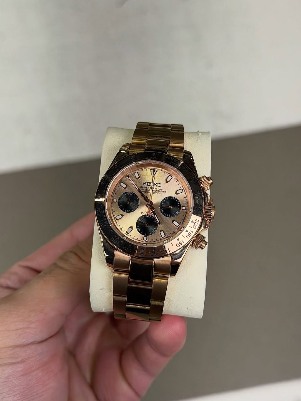 Cadran romain en or rose