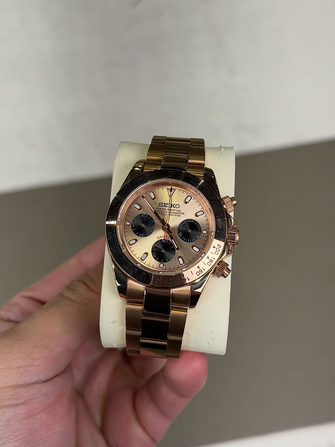 Cadran romain en or rose