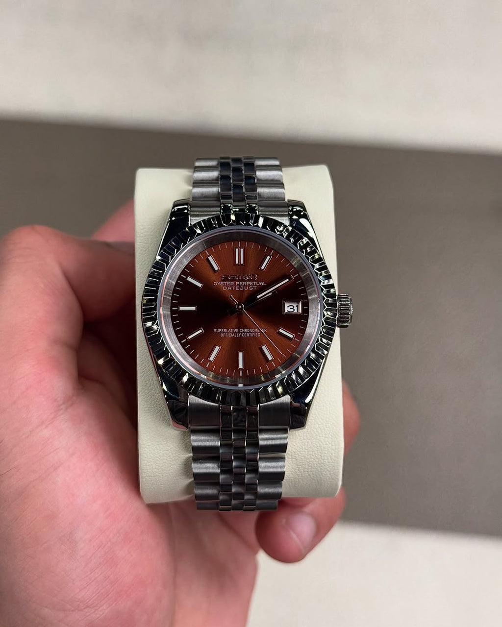 Cadran romain couleur chocolat