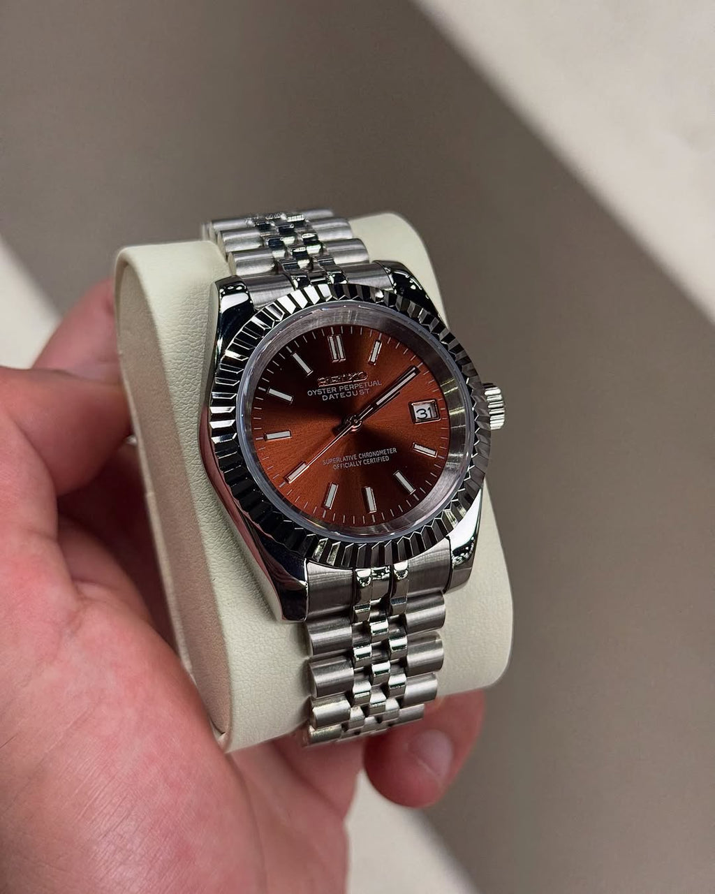 Cadran romain couleur chocolat