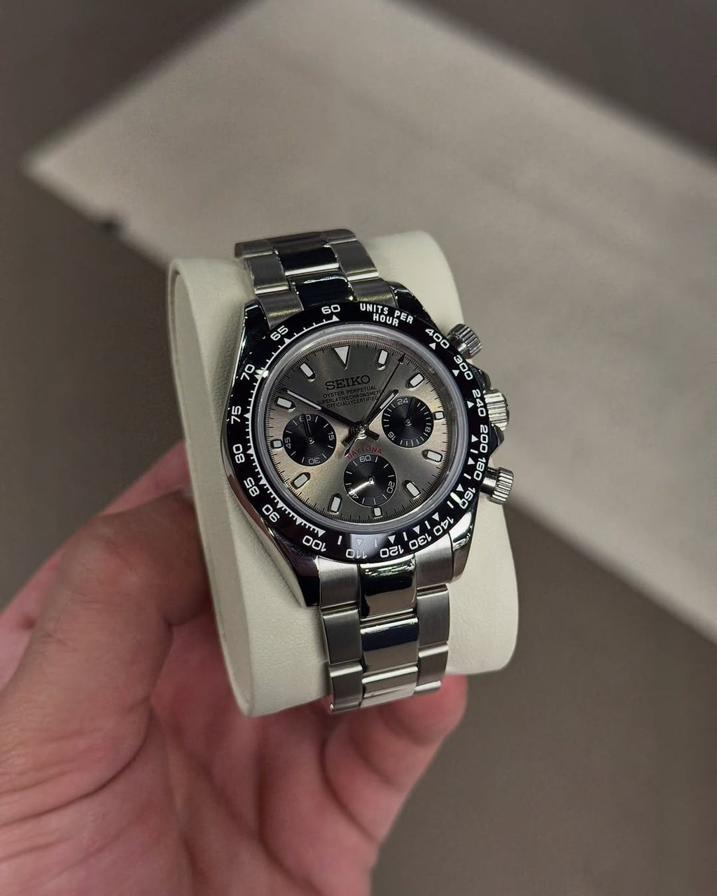 Cadran gris satiné Racer