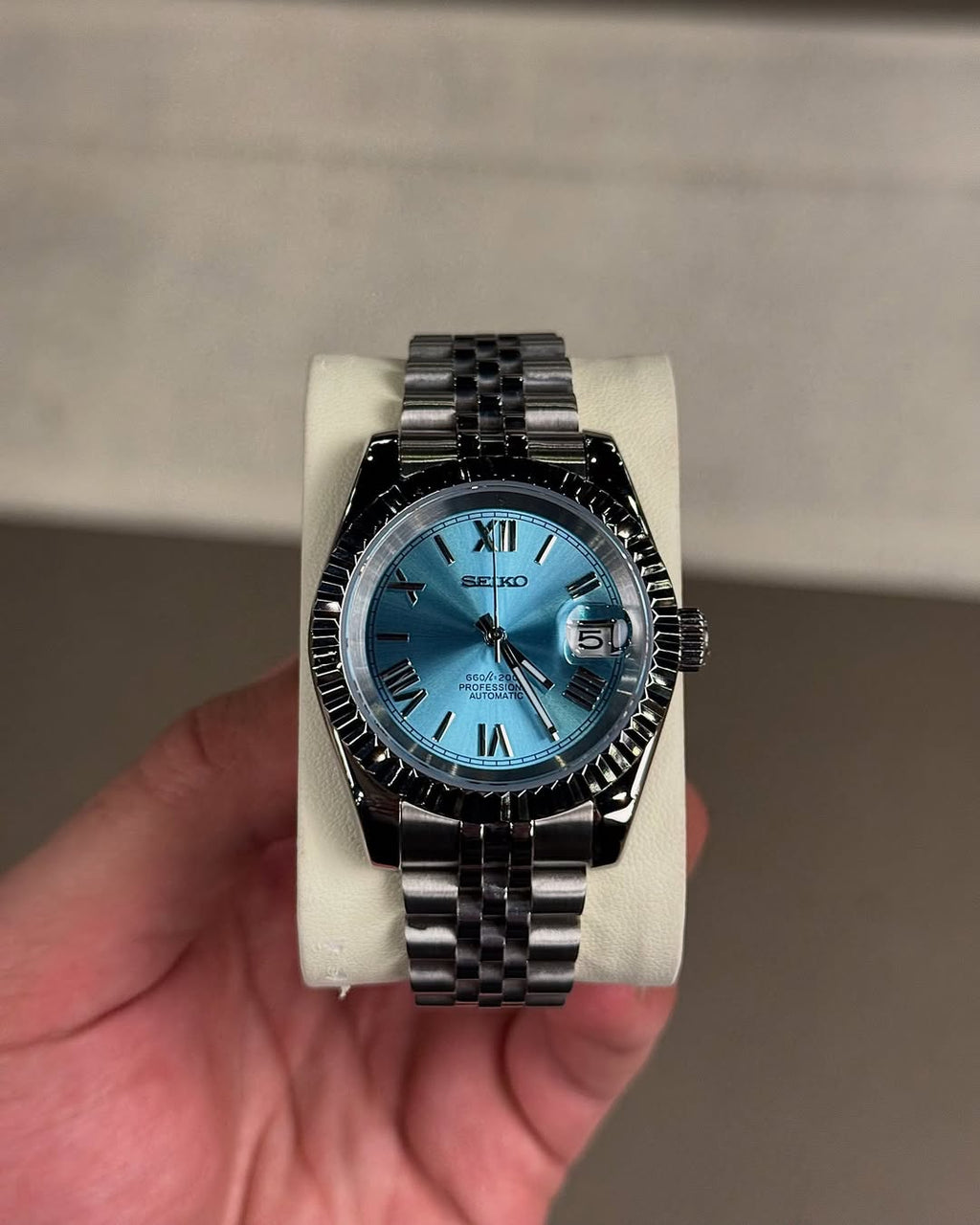 Ocean Blue Roman Dial