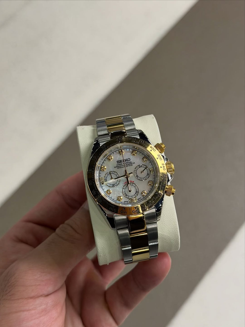 Cadran romain blanc doré