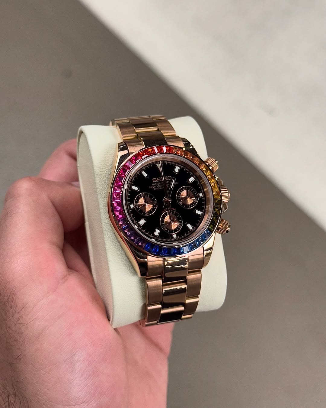 Rose Gold Diamond Rainbow