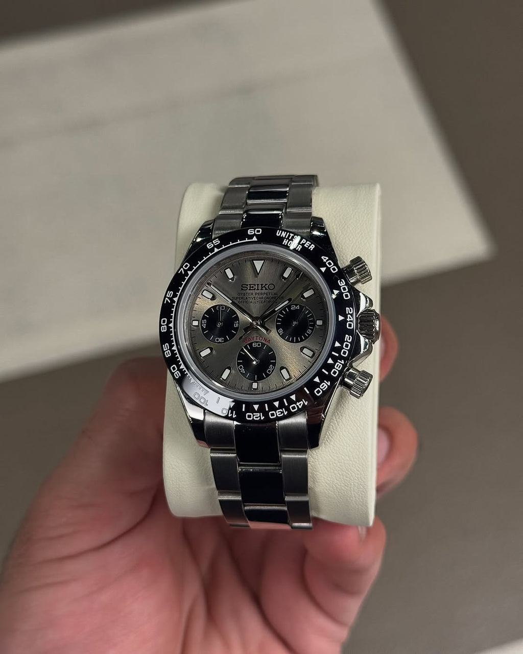 Cadran gris satiné Racer