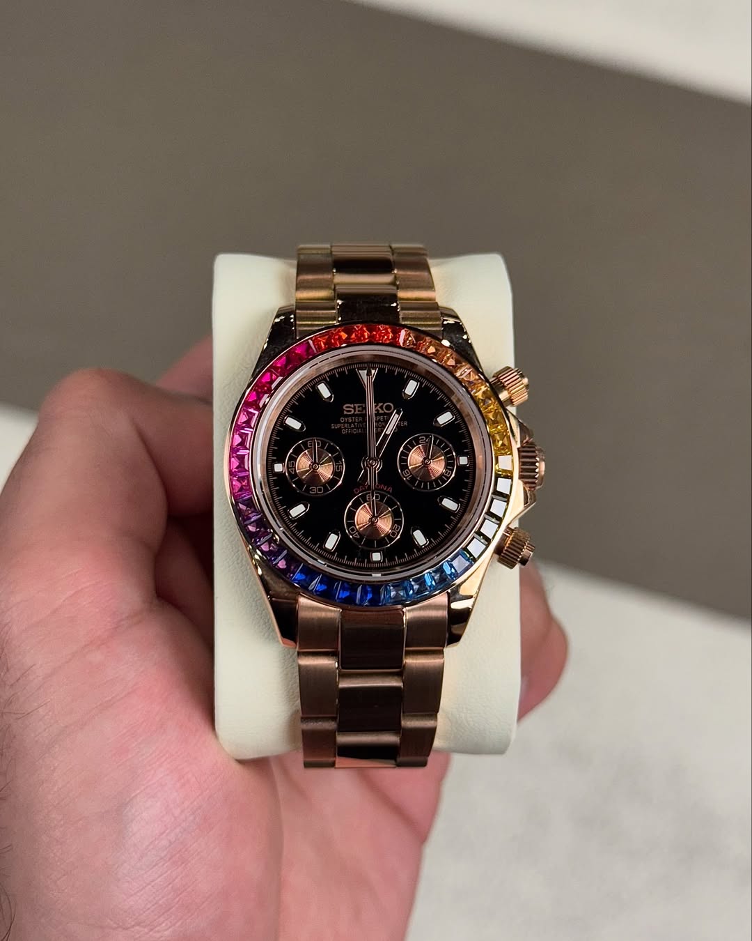 Rose Gold Diamond Rainbow