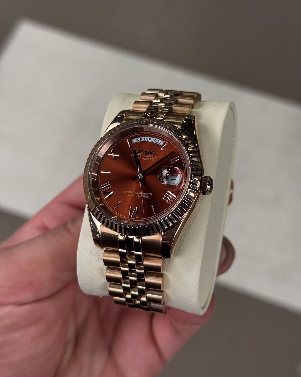 Cadran romain en chocolat noir